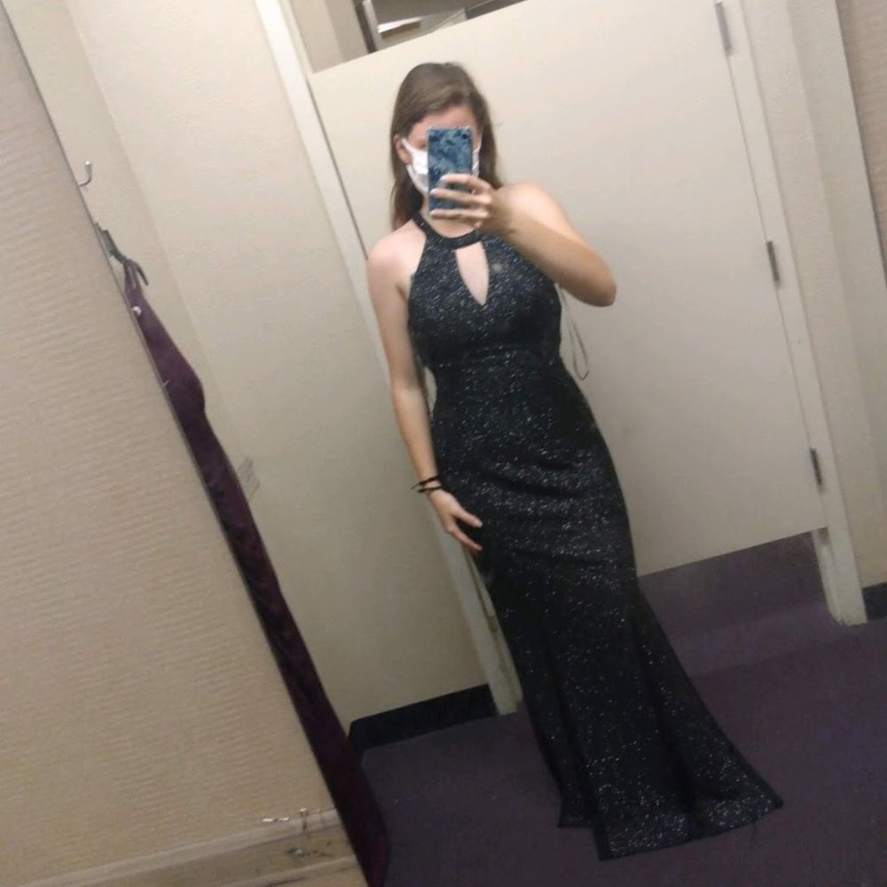 Women's Black Sparkly Formal Dress